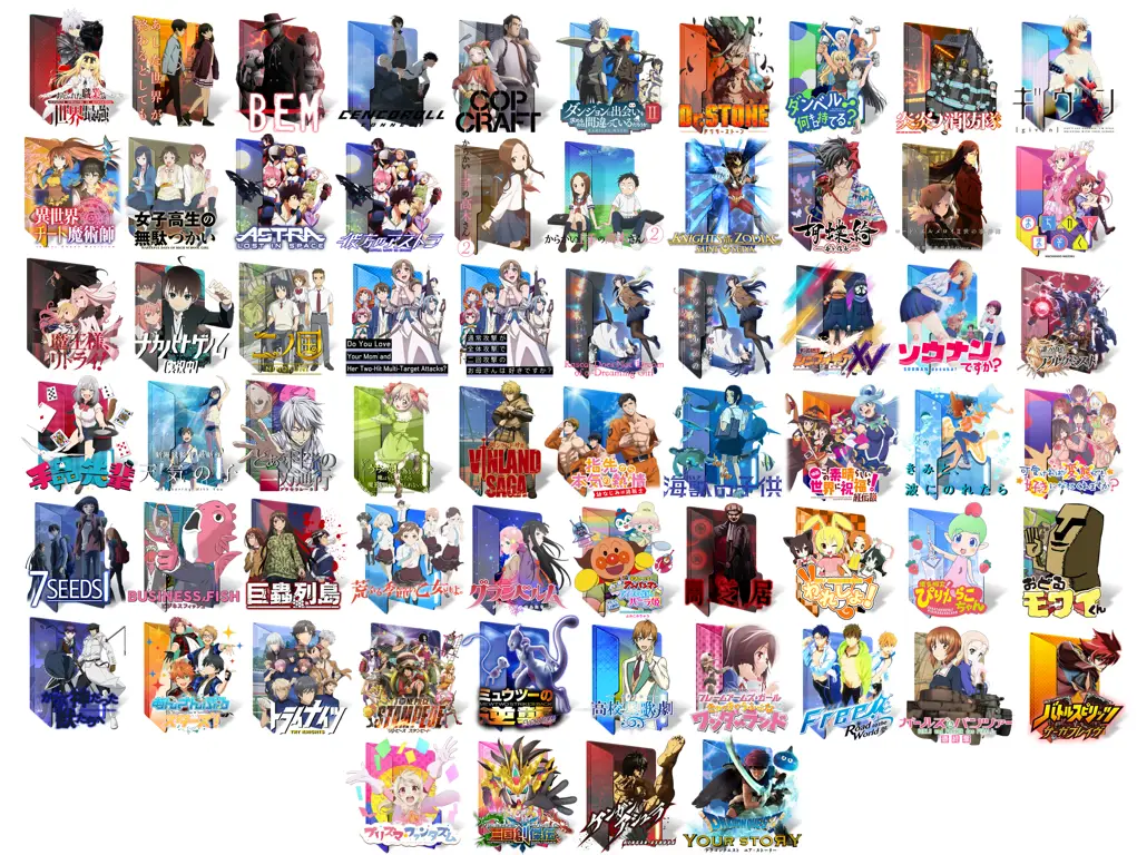 Anime-anime terbaik musim semi 2019 Gambar berbagai poster anime yang tayang pada musim semi tahun 2019