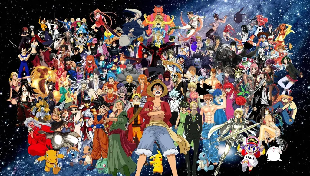 Jadwal rilis anime di Aniplus Kalender dengan karakter anime