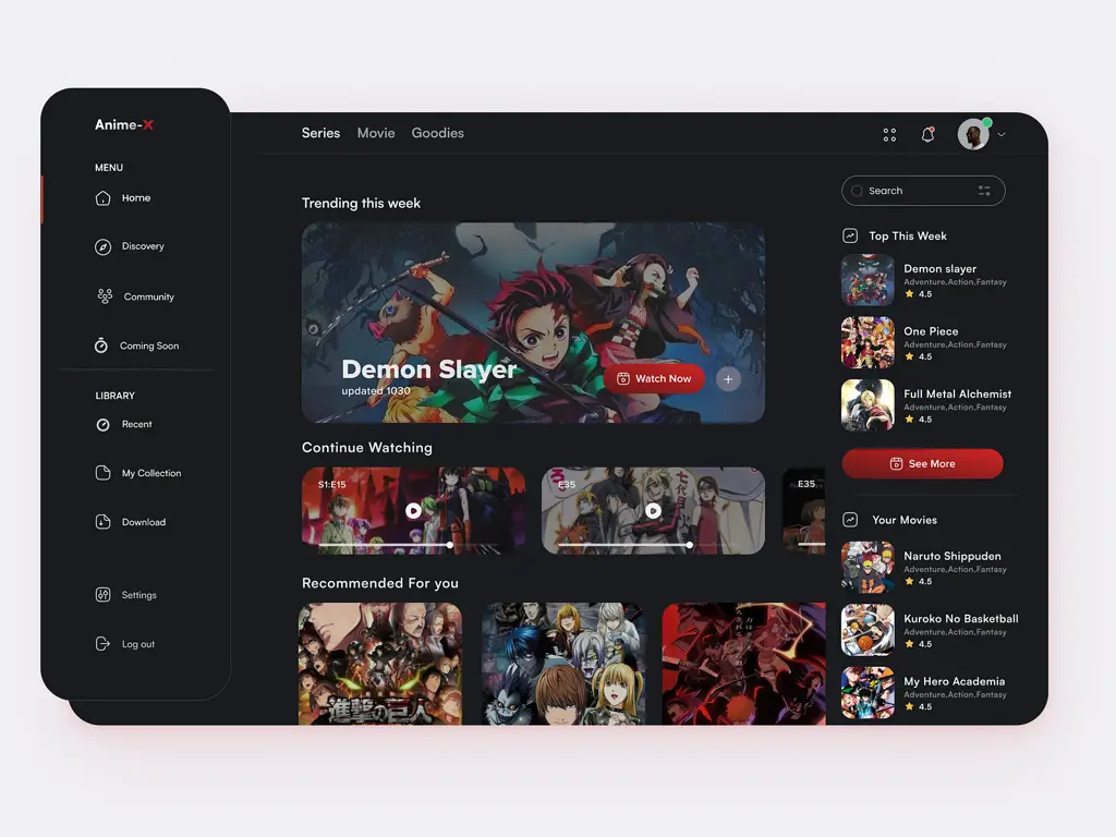 Aplikasi Aniplus untuk menonton anime Gambar aplikasi streaming anime