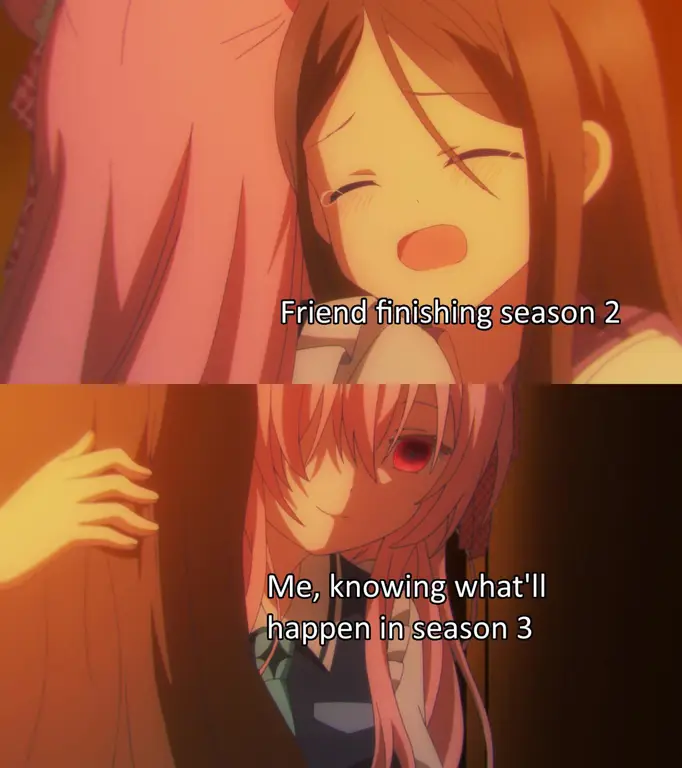 Menikmati Anime Bersama Teman Gambar teman menonton anime bersama