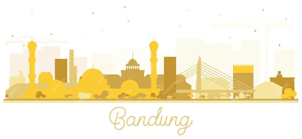 Bioskop Modern di Kota Bandung Pemandangan kota Bandung dengan gedung-gedung pencakar langit yang modern