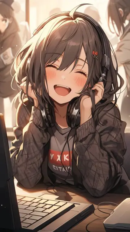 Para Penggemar Anime Gambar penggemar anime yang bahagia