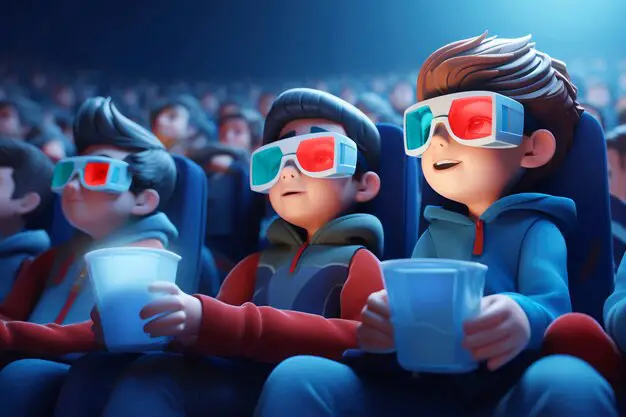 Suasana menonton anime di CGV Gambar orang-orang yang sedang menonton film di bioskop CGV.