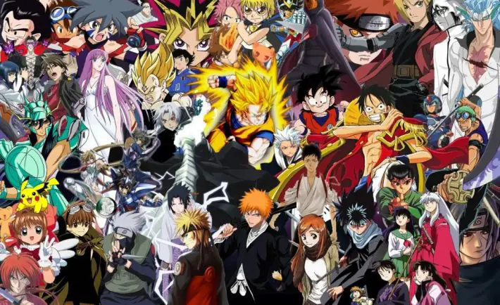 Penggemar Anime Menikmati Tayangan Favorit Gambar penggemar anime menonton televisi