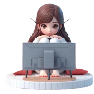 Menikmati Anime di Global TV Gambar seseorang menonton anime di TV