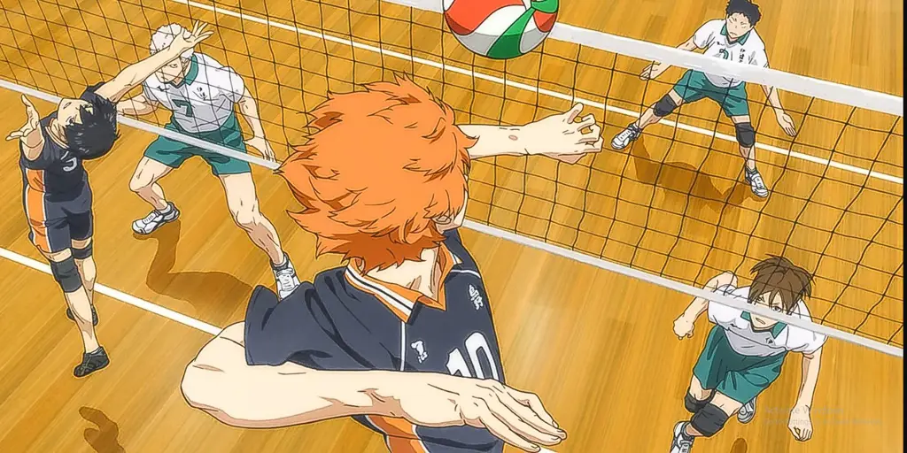 Pertandingan Voli Haikyuu!! yang Menegangkan Adegan pertandingan voli dalam anime Haikyuu