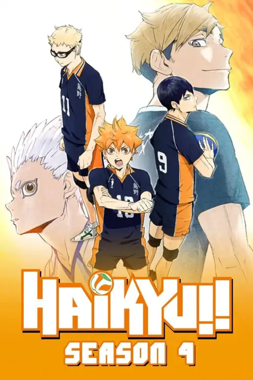 Kegembiraan Hinata Shoyo dalam Pertandingan Voli Hinata Shoyo dalam anime Haikyuu!! Season 4