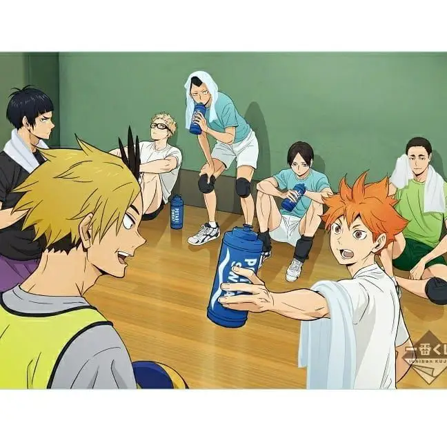 Poster resmi Haikyuu!! Season 4 yang menampilkan para pemain utama Poster anime Haikyuu!! Season 4