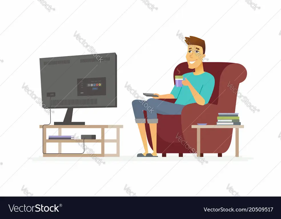 Menikmati Anime di Indosiar Gambar karakter anime menonton televisi