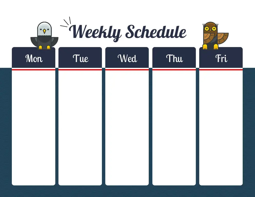 Papan jadwal anime Gambar papan jadwal yang menampilkan jadwal tayang anime.