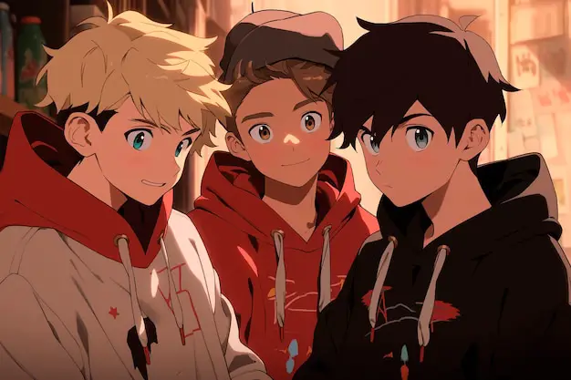 Menonton Anime Bersama Teman Teman-teman sedang menonton anime bersama