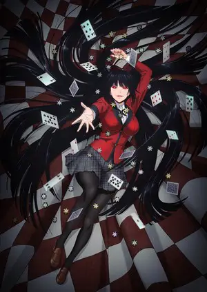 Suasana tegang saat permainan judi berlangsung Adegan perjudian menegangkan di Kakegurui XX