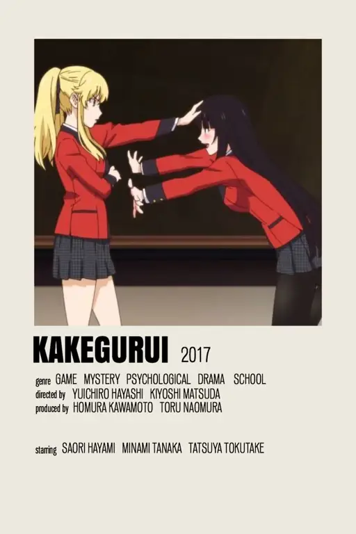 Poster resmi anime Kakegurui XX Poster anime Kakegurui XX
