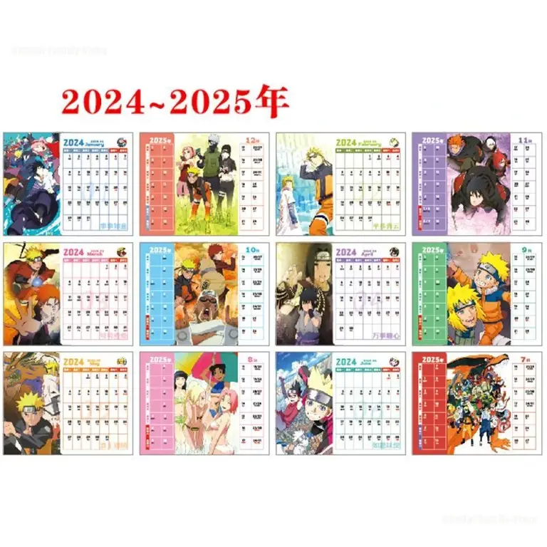 Kalender dengan karakter anime Kalender dengan karakter anime