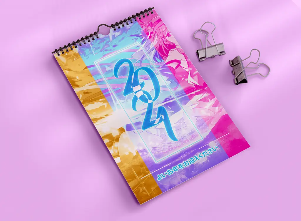 Jadwal Rilis Anime 2024 Gambar kalender dengan tanggal-tanggal penting rilis anime disorot.