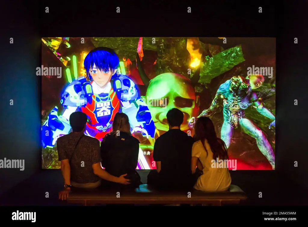 Menikmati Anime Bersama Teman Gambar pesta nonton anime bersama teman