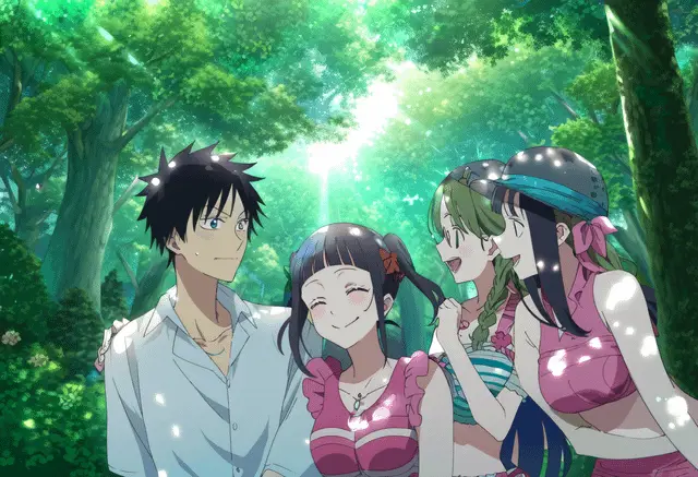 Menikmati anime bersama teman Gambar sekelompok penggemar anime sedang menonton bersama