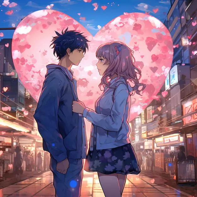 Momen Romantis dalam Film Anime Pasangan karakter anime dalam genre romance
