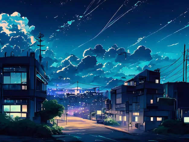 Menikmati Anime Fall 2018 Seseorang menonton anime di malam hari