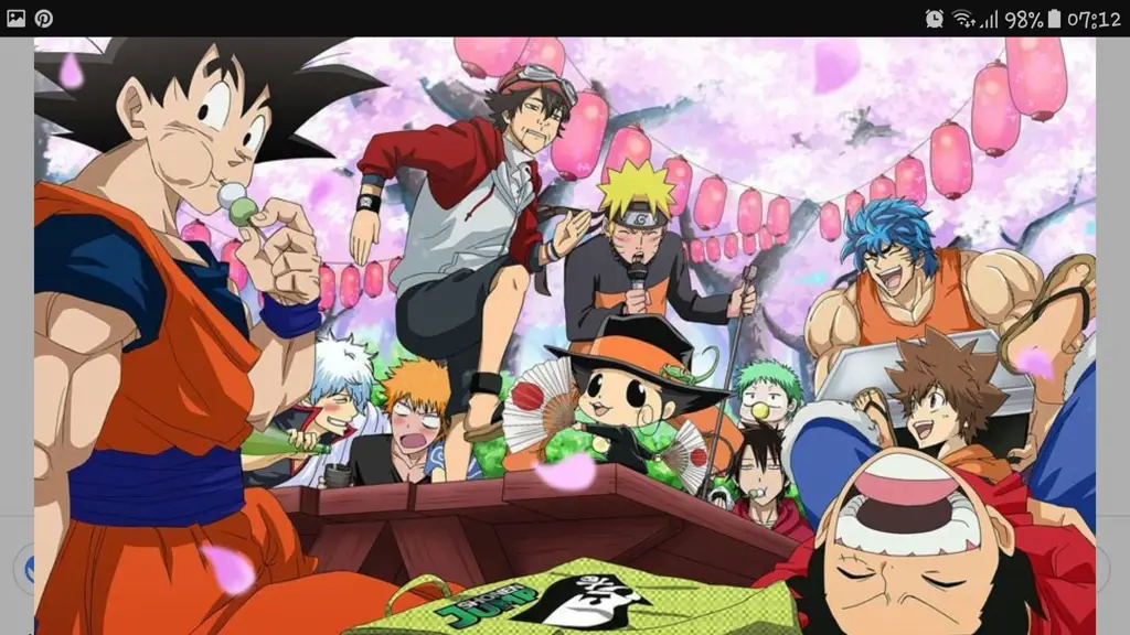Menikmati Anime Bersama Teman Gambar sekelompok teman menonton anime bersama