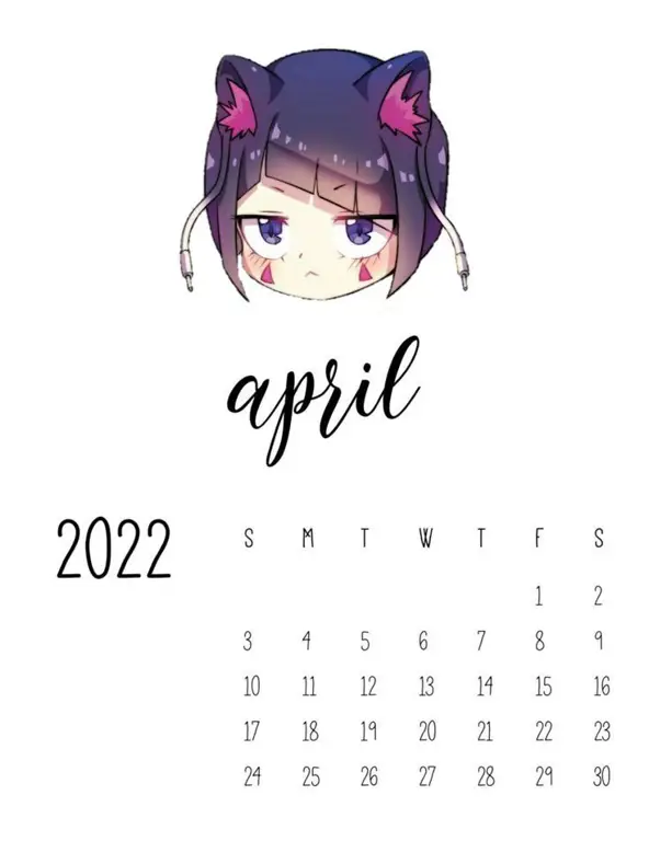 Menunggu Jadwal Tayang Anime Fall 2018 Gambar kalender dengan karakter anime di setiap bulannya