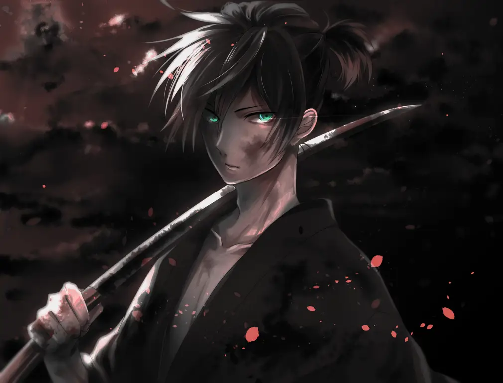 Yato, salah satu karakter utama dari anime Noragami Karakter Yato dari Anime Noragami