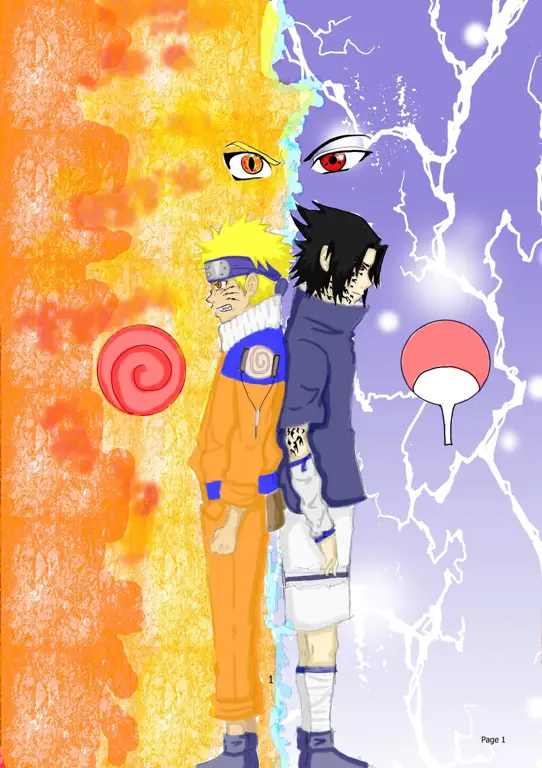 Persahabatan Naruto dan Sasuke Gambar Naruto dan Sasuke