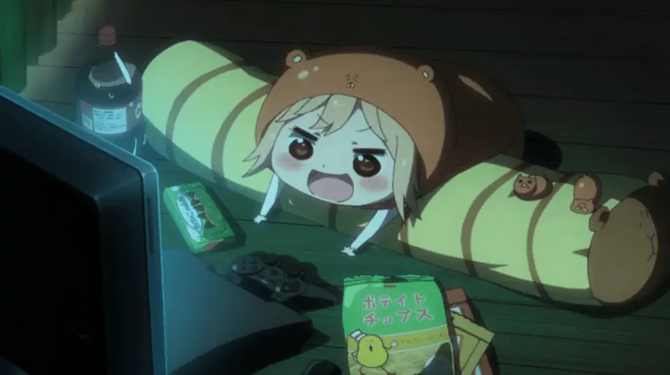 Menikmati Anime di Bulan Oktober Karakter anime menonton TV