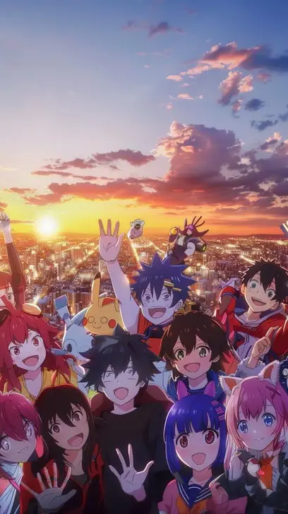 Menonton Anime Bersama Teman Teman-teman menonton anime bersama
