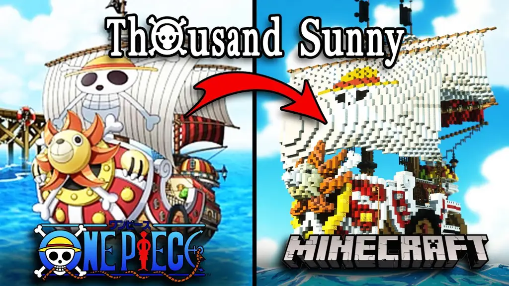 Kapal Thousand Sunny, kapal andalan Bajak Laut Topi Jerami Gambar kapal Thousand Sunny