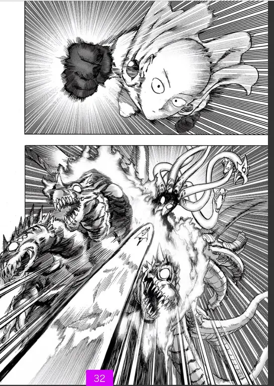 Adegan Aksi Menarik dari One Punch Man Adegan aksi One Punch Man yang seru