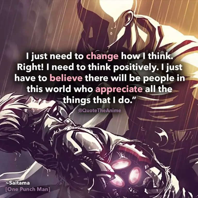Saitama, sang pahlawan botak yang kuat Gambar Saitama dari One Punch Man