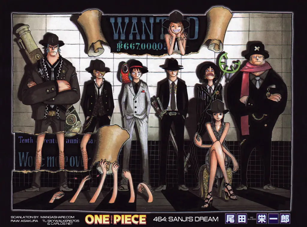 Para Pahlawan Laut Gambar kru Topi Jerami One Piece