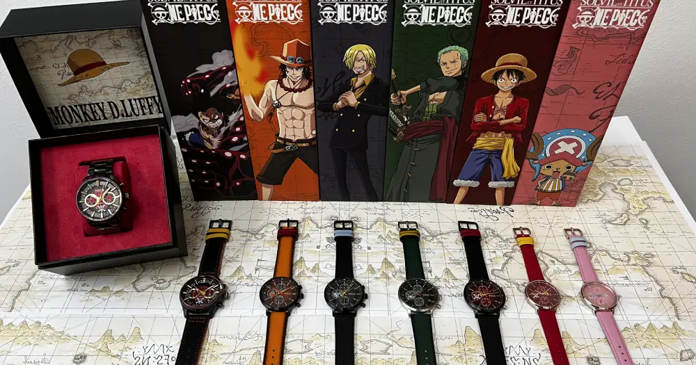 Menikmati One Piece Bersama Gambar karakter One Piece sedang menonton TV