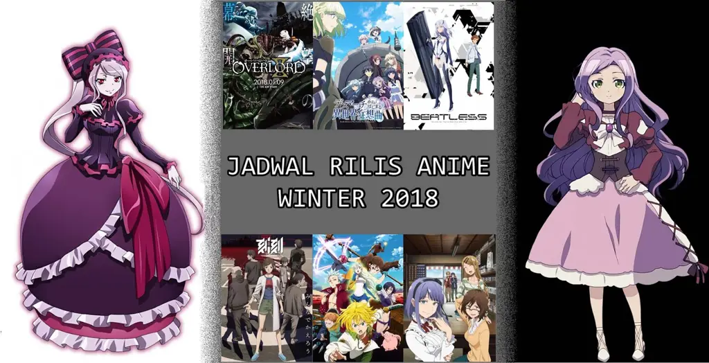 Jadwal Tayang Anime 2018 Gambar kalender dengan jadwal rilis anime tahun 2018