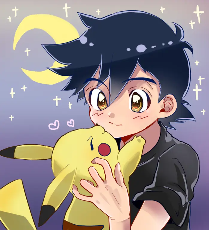Ash dan Pikachu, sahabat terbaik Gambar Ash dan Pikachu