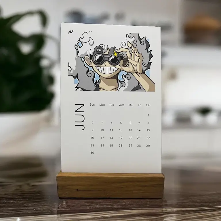 Kalender Rilis Anime Gambar kalender dengan ilustrasi anime, menunjukan tanggal 25 Februari