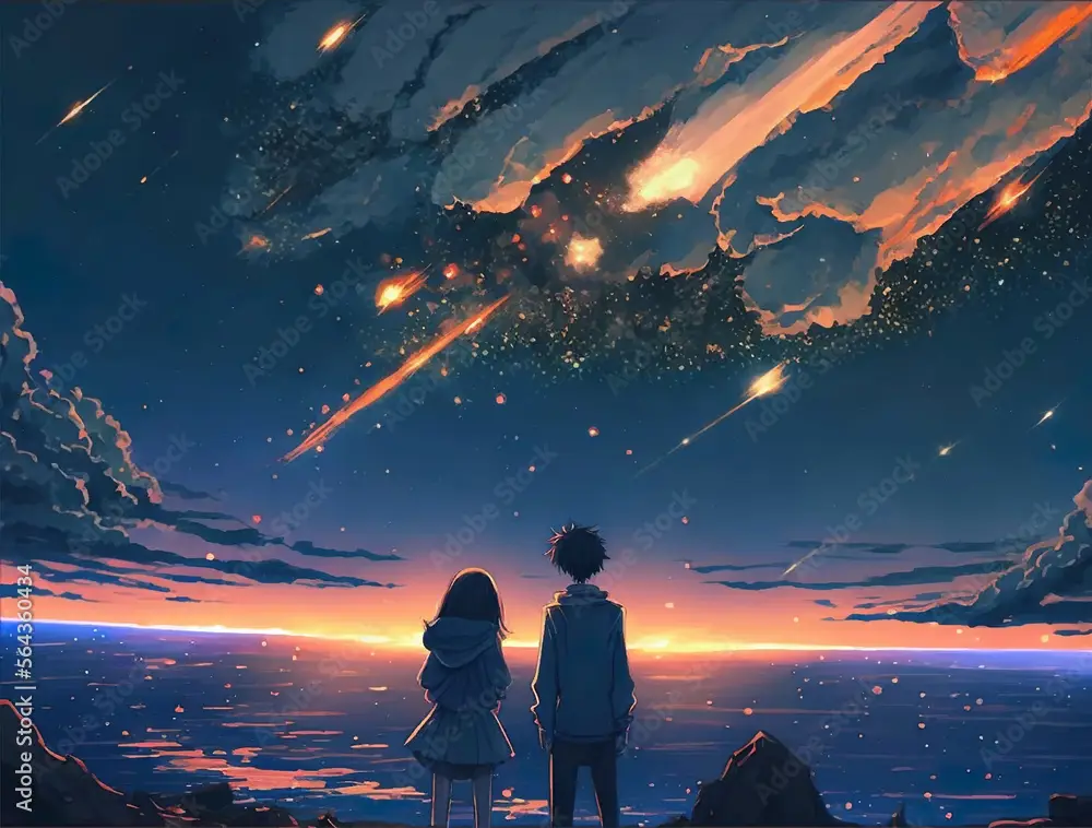Menikmati Anime Bersama Gambar sekelompok penggemar anime yang bersemangat menonton anime bersama