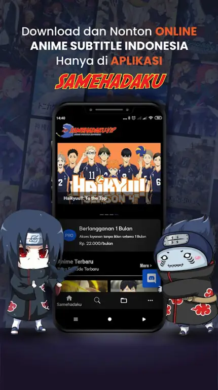 Antarmuka Situs Samehadaku Screenshot situs Samehadaku