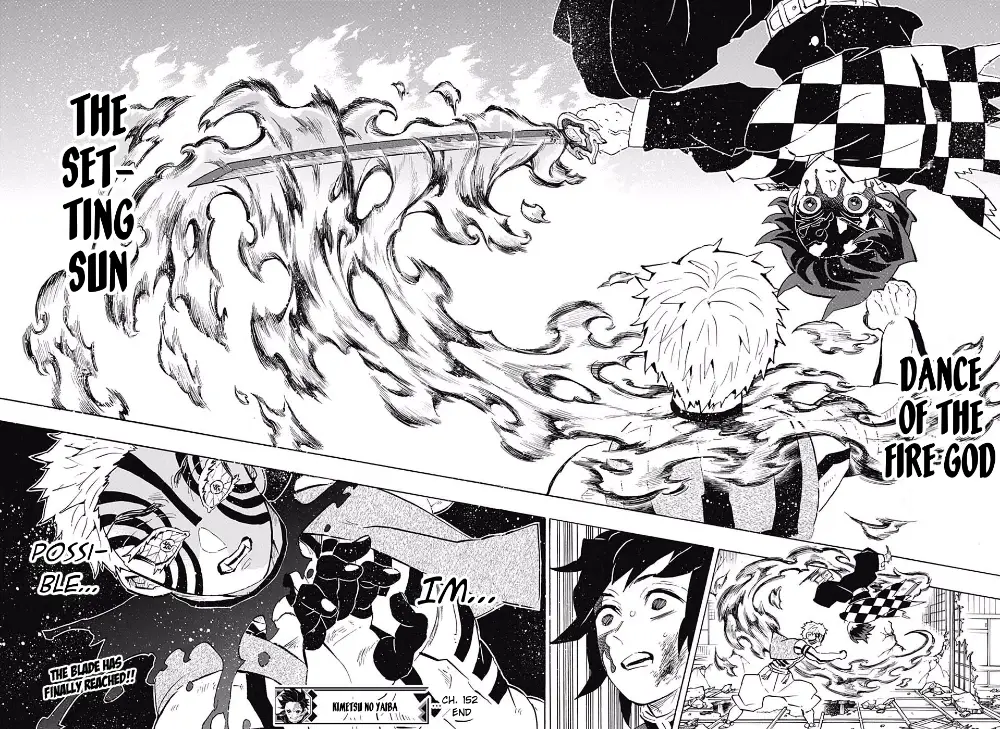 Cuplikan adegan menegangkan dari manga Gambar panel manga Kimetsu no Yaiba