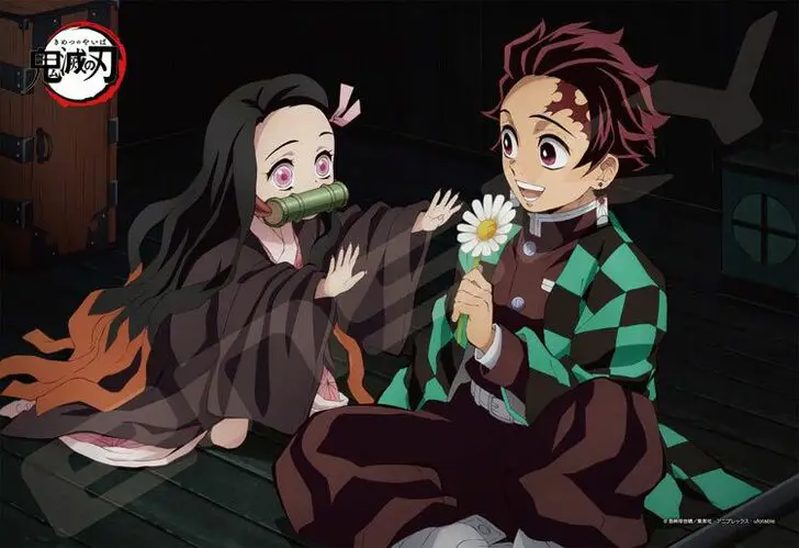 Tanjiro dan Nezuko dalam anime Kimetsu no Yaiba Tanjiro dan Nezuko dalam anime Kimetsu no Yaiba