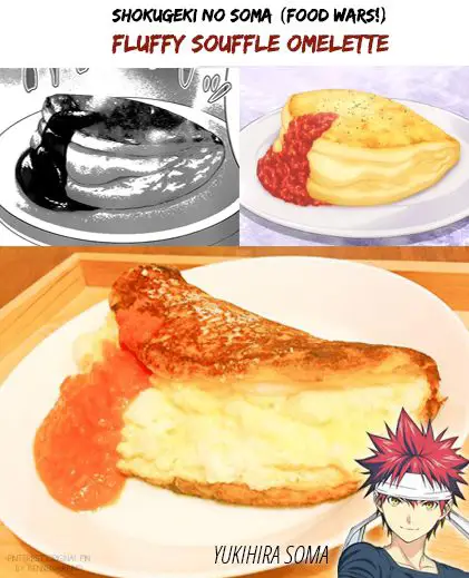Hidangan-hidangan Lezat di Shokugeki no Soma Gambar berbagai hidangan lezat yang disajikan dalam anime Shokugeki no Soma