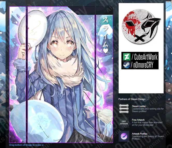 Gambar Rimuru, karakter utama anime Slime Ilustrasi Rimuru Tempest