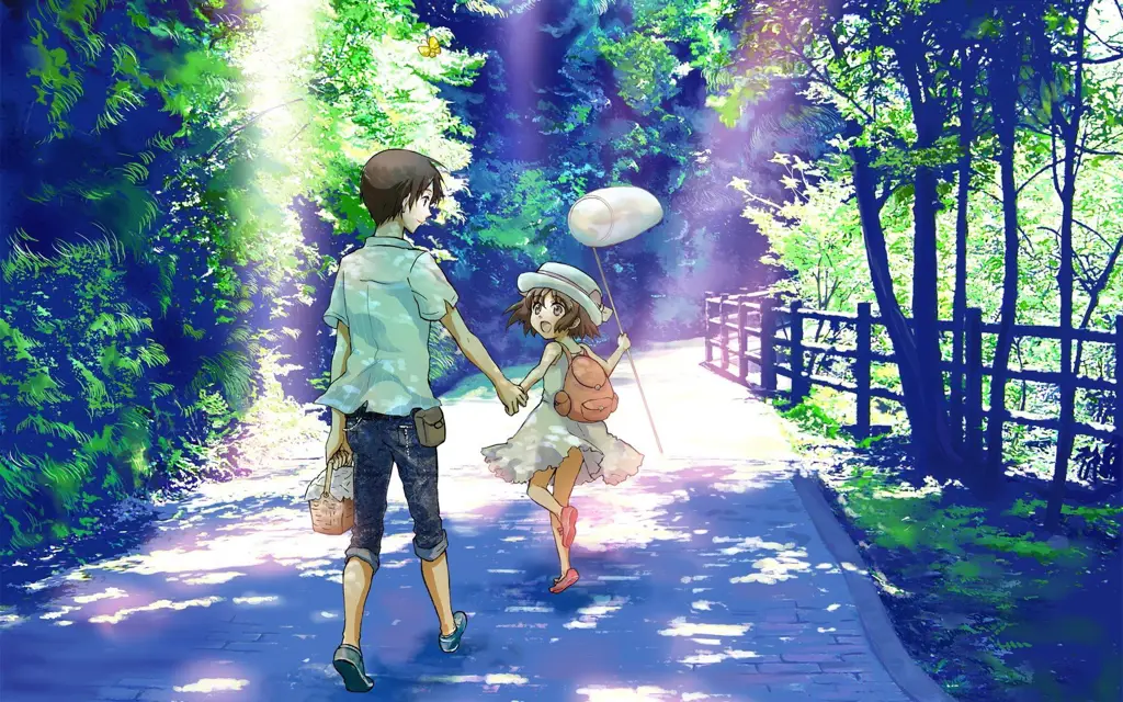 Liburan Musim Panas Bersama Anime Gambar pantai dengan karakter anime