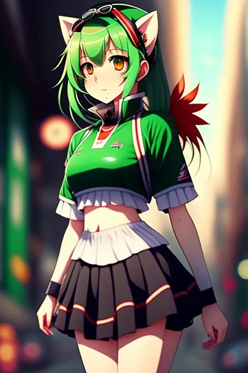 Gadis Anime Cantik di Musim Panas Ilustrasi gadis anime dengan pakaian musim panas