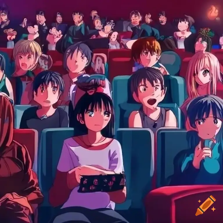Menikmati Anime Bersama Gambar penggemar anime menonton bersama