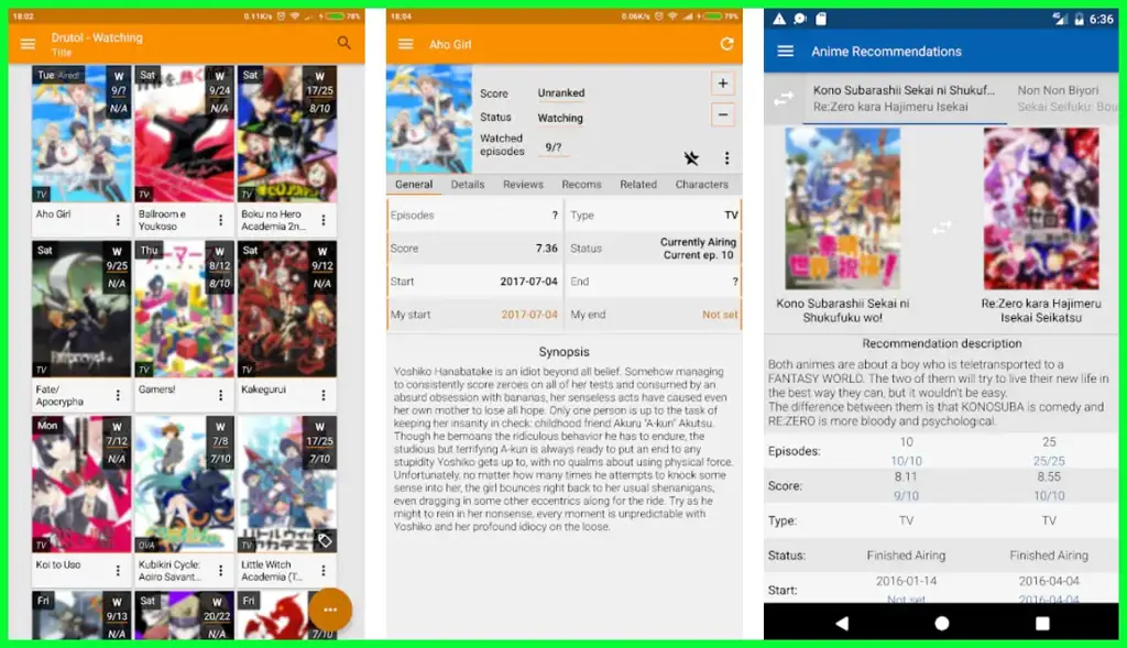 Aplikasi Penjadwal Anime Contoh aplikasi penjadwal menonton anime