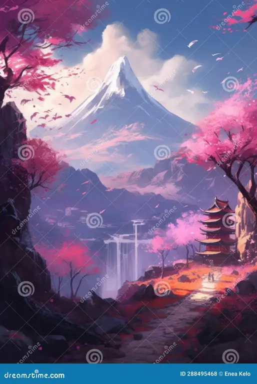 Dunia Anime yang Menawan Pemandangan animasi Jepang