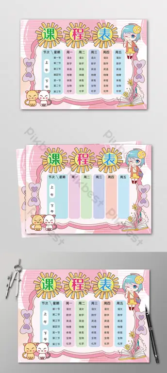 Template Jadwal Anime Lucu dan Cetak Contoh template jadwal anime yang lucu dan bisa dicetak