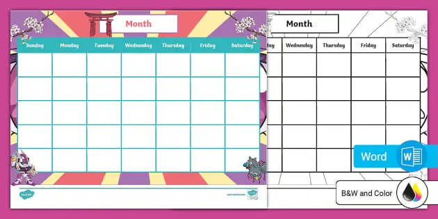 Desain Kalender Anime Desain kalender jadwal anime